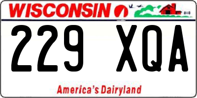 WI license plate 229XQA