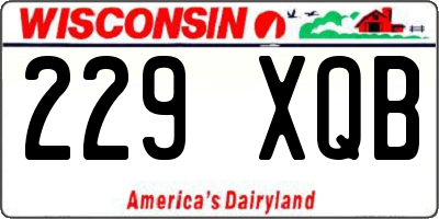 WI license plate 229XQB