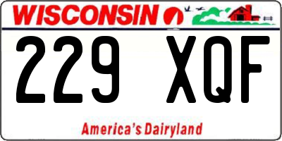 WI license plate 229XQF