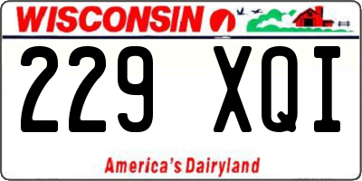 WI license plate 229XQI