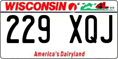 WI license plate 229XQJ