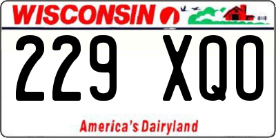 WI license plate 229XQO