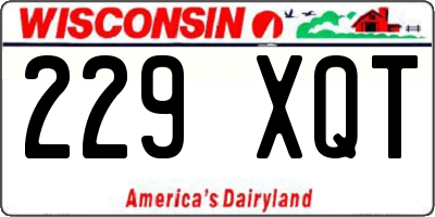 WI license plate 229XQT