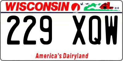 WI license plate 229XQW