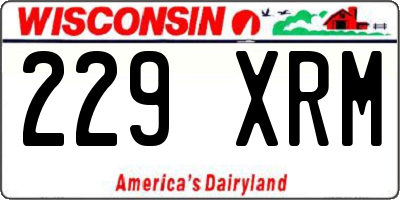WI license plate 229XRM