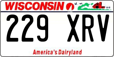 WI license plate 229XRV