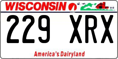 WI license plate 229XRX