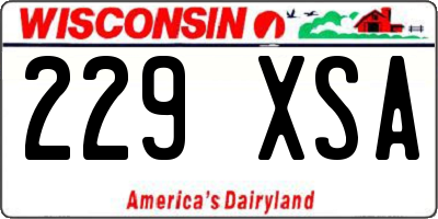 WI license plate 229XSA