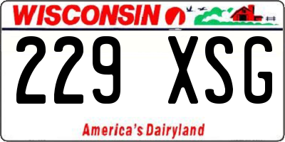 WI license plate 229XSG