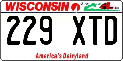 WI license plate 229XTD