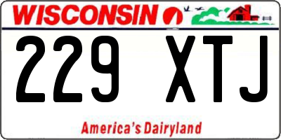 WI license plate 229XTJ