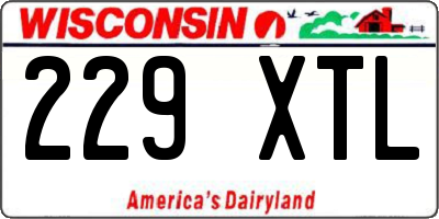 WI license plate 229XTL