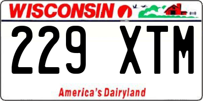 WI license plate 229XTM
