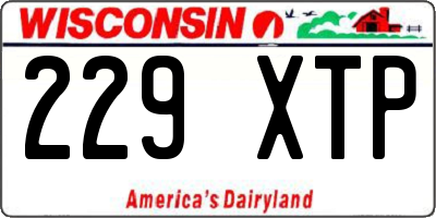WI license plate 229XTP