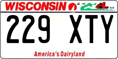 WI license plate 229XTY