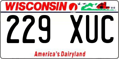 WI license plate 229XUC