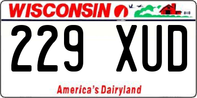 WI license plate 229XUD