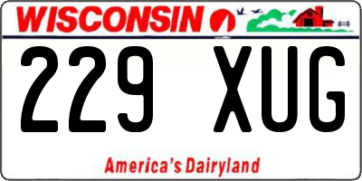 WI license plate 229XUG