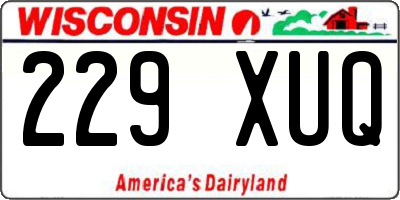 WI license plate 229XUQ