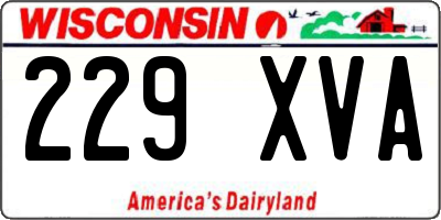 WI license plate 229XVA