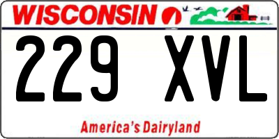 WI license plate 229XVL