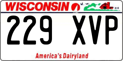 WI license plate 229XVP