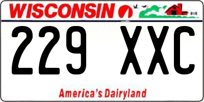 WI license plate 229XXC
