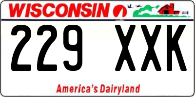 WI license plate 229XXK