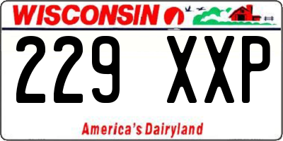 WI license plate 229XXP