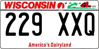 WI license plate 229XXQ
