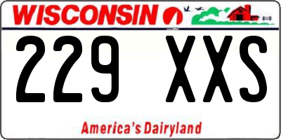 WI license plate 229XXS