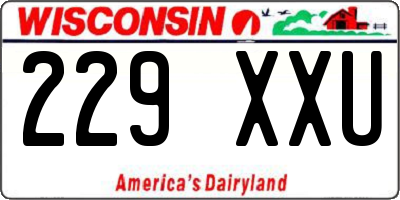 WI license plate 229XXU