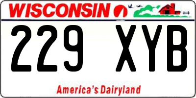 WI license plate 229XYB