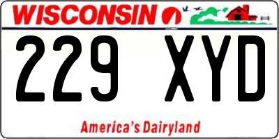 WI license plate 229XYD