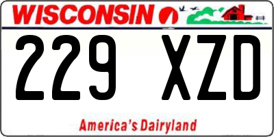 WI license plate 229XZD