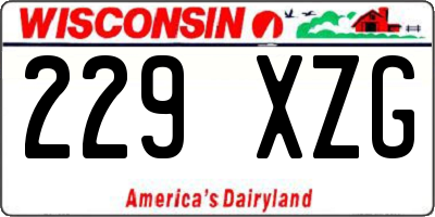 WI license plate 229XZG