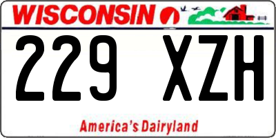 WI license plate 229XZH
