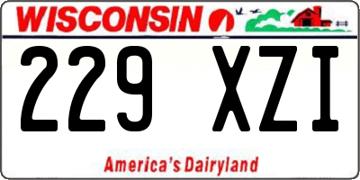 WI license plate 229XZI