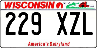 WI license plate 229XZL