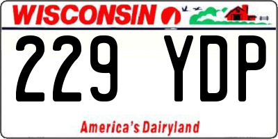WI license plate 229YDP