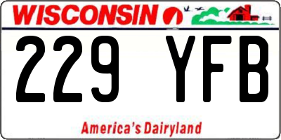WI license plate 229YFB