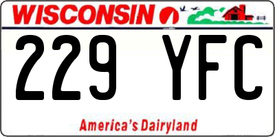 WI license plate 229YFC