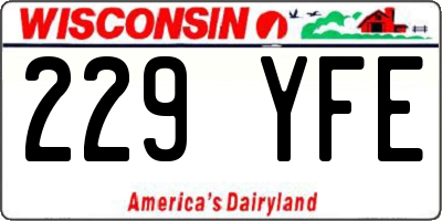 WI license plate 229YFE
