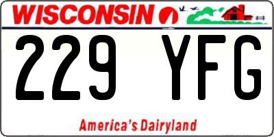 WI license plate 229YFG