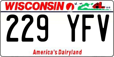 WI license plate 229YFV