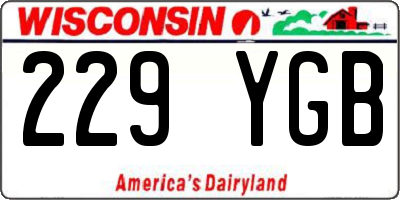 WI license plate 229YGB