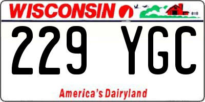 WI license plate 229YGC