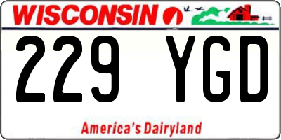 WI license plate 229YGD