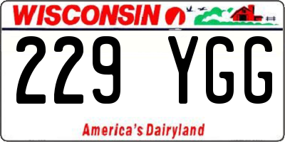 WI license plate 229YGG