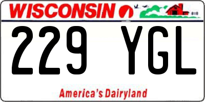 WI license plate 229YGL